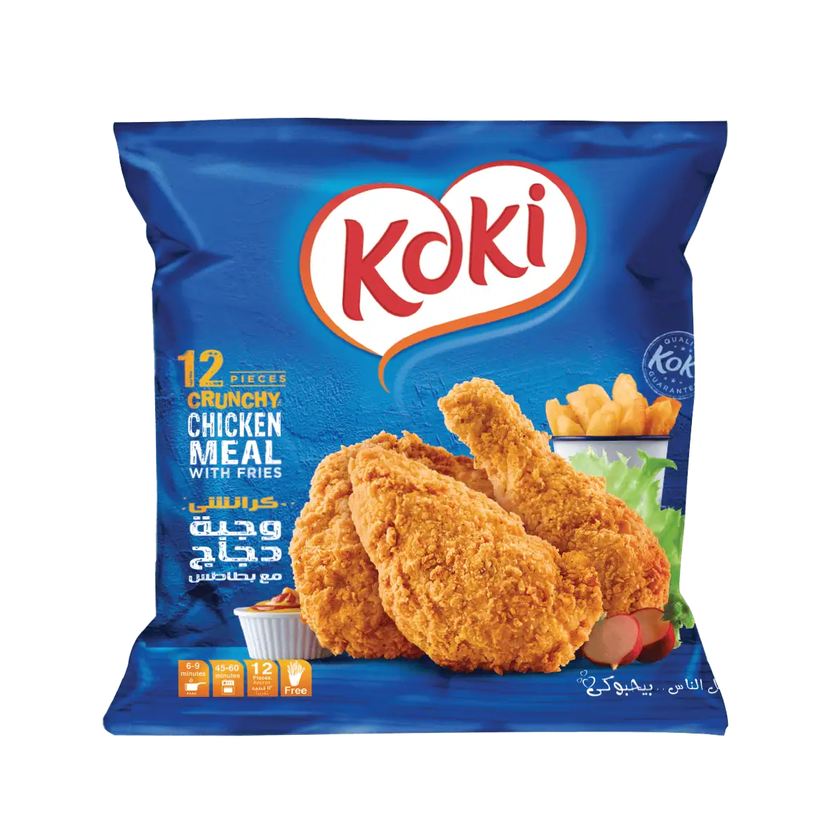 Koki Crunchy Fried Meal 12 Pcs + Fries