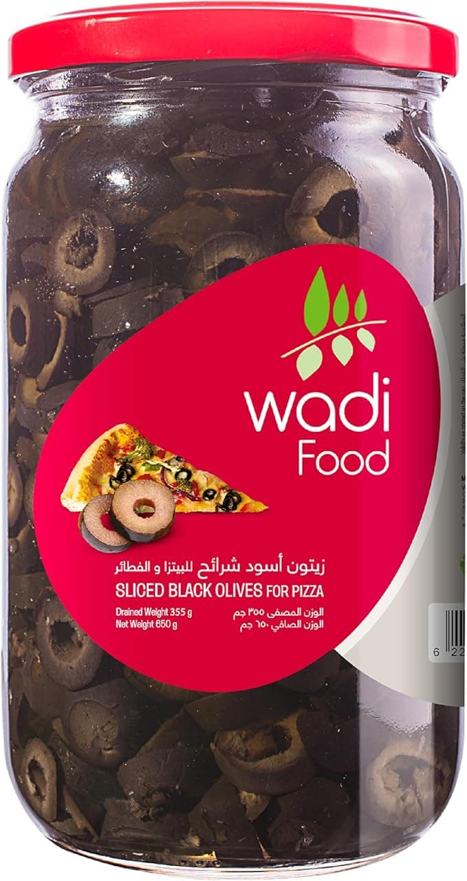 Wadi Food Sliced Black Olives 650gm