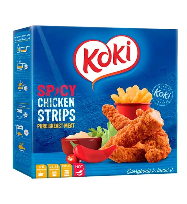 Koki Spicy Chicken Strips 400gm