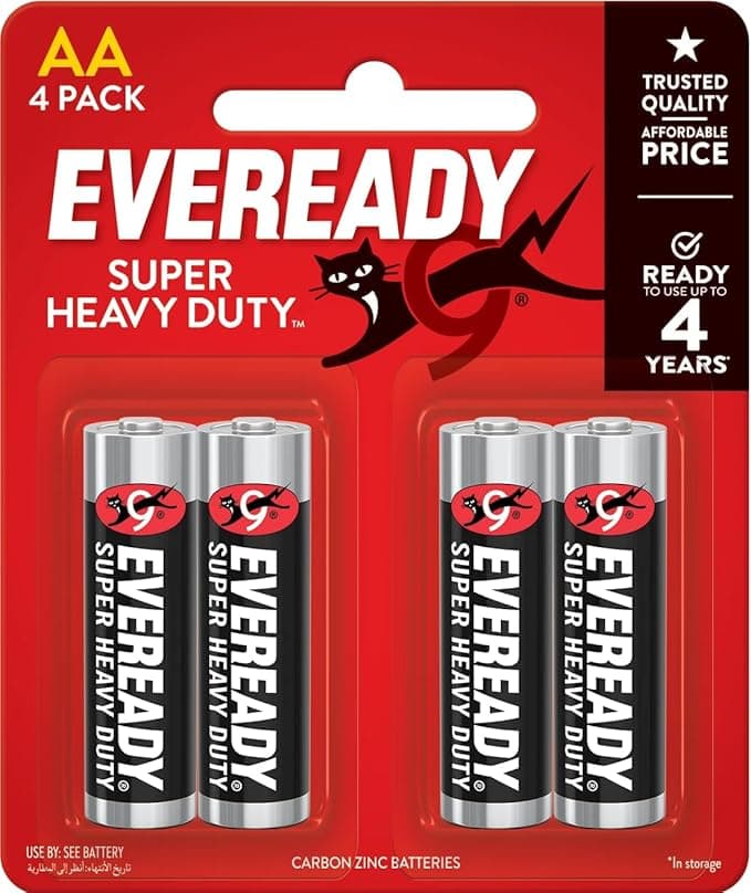 Eveready Battery AA Black 4Pcs
