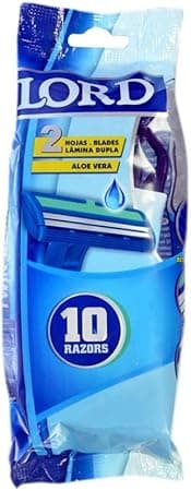 Lord twin blade disposable razors, pack of 10