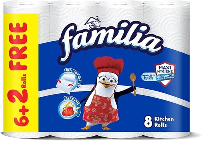 Familia Classic Kitchen Towels 6+2 Rolls