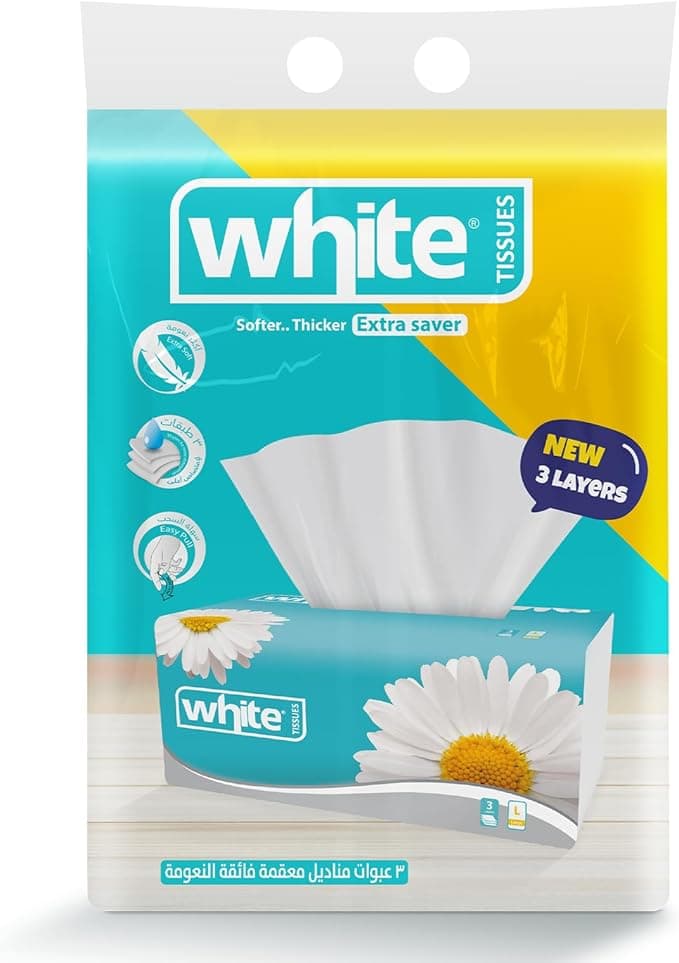 White Flexi 500 Tissues*3 PCs.