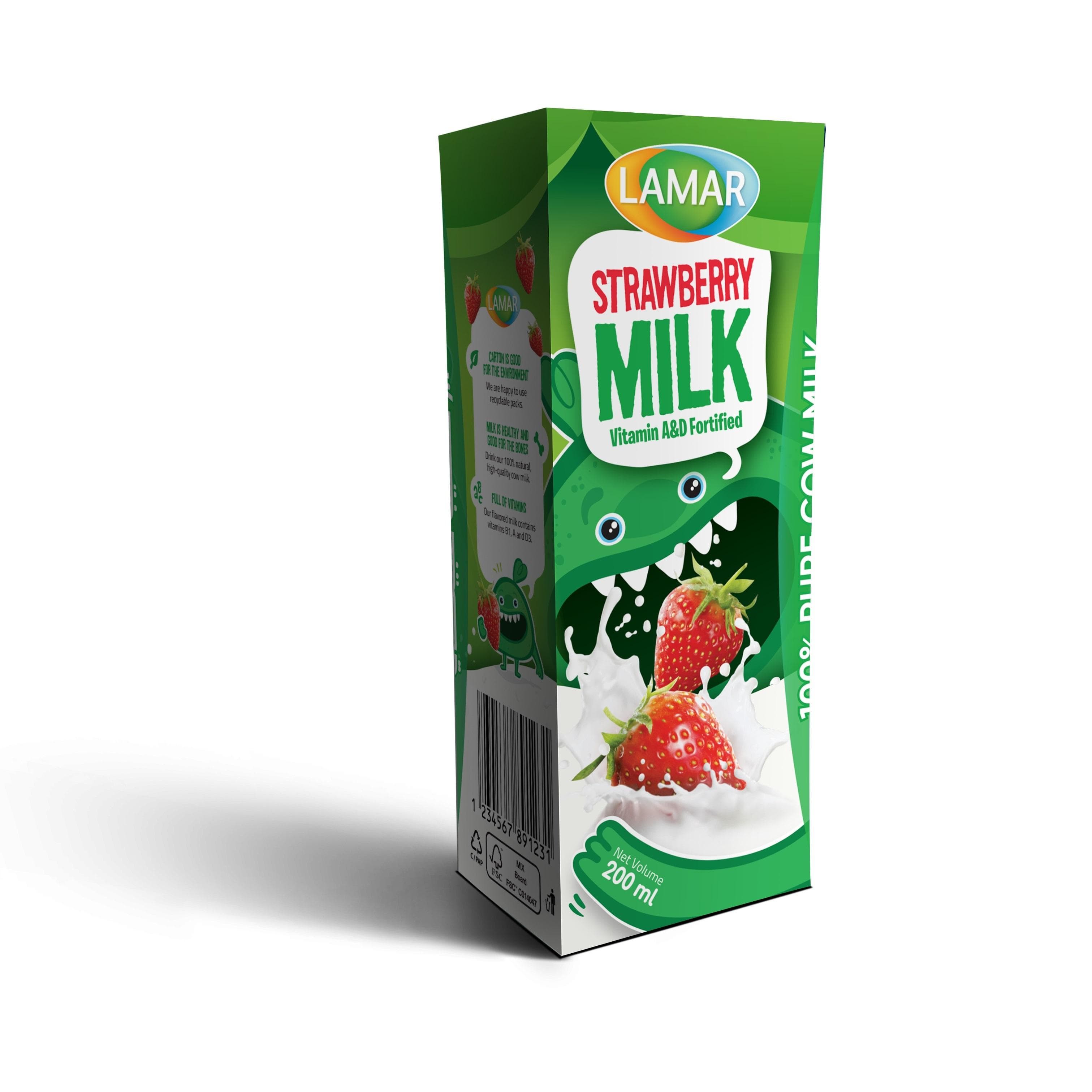 Lamar Strawberry Flavored Milk 200ML