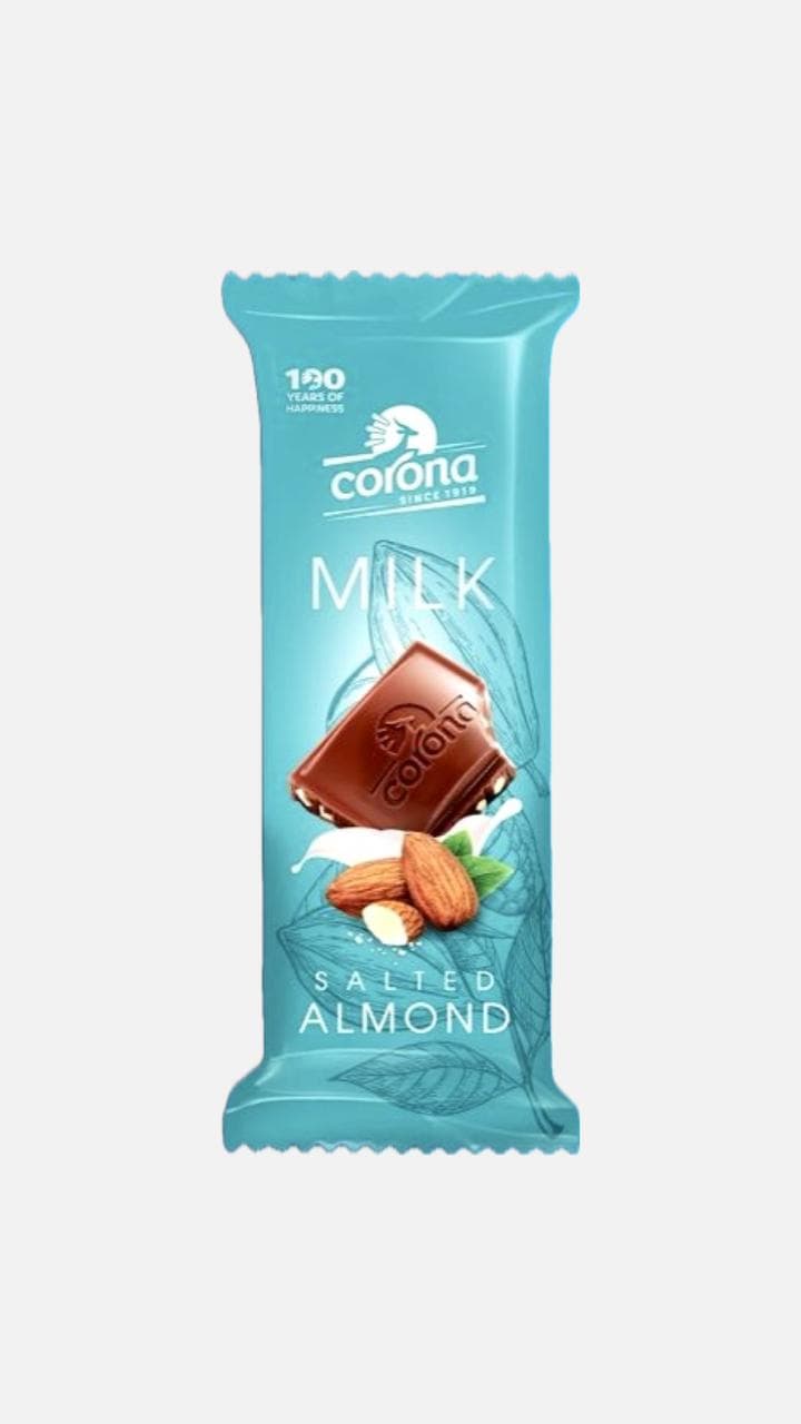 Corona chocolate with solted almond