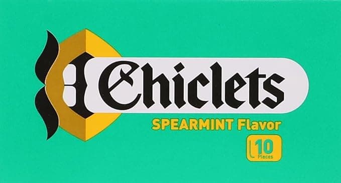 Chiclets Chewing gum Spearmint 10Pcs.