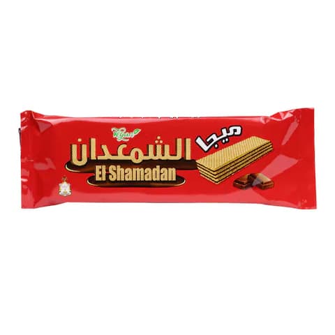El Shamadan Mega Red Wafer Filled with Chocolate