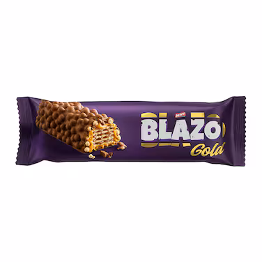 Blazo Gold Choco Filled Wafers Coated with Crispy Caramel & Chocolate - 35g