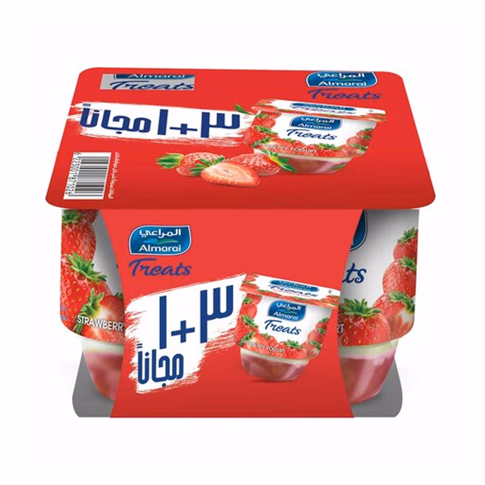 Almarai Treats Strawberry yogurt 105gm (3+1)