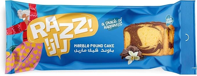 Razz pound Cake Marbel 225Gm