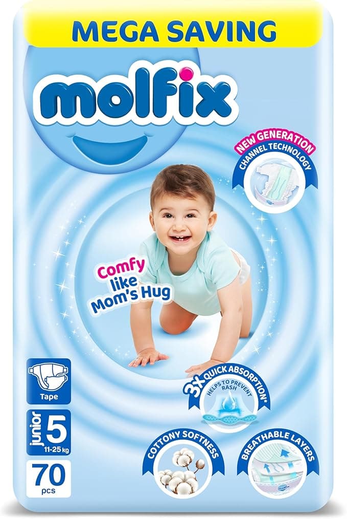 Molfix Baby Diapers Junior Size 5-70 PCs