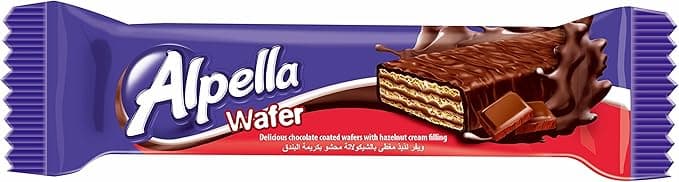 Ulker Alpella Milk Chocolate Wafer with Hazelnut Flavor