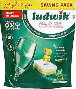 Ludwik dishwasher tabs 40pcs lemon/mint