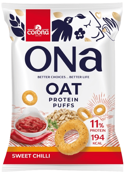 ONA Oat Protein Puffs Sweet Chili 50GR
