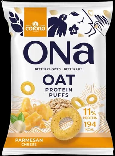 ONA Oat Protein Puffs Parmesan Cheese 50