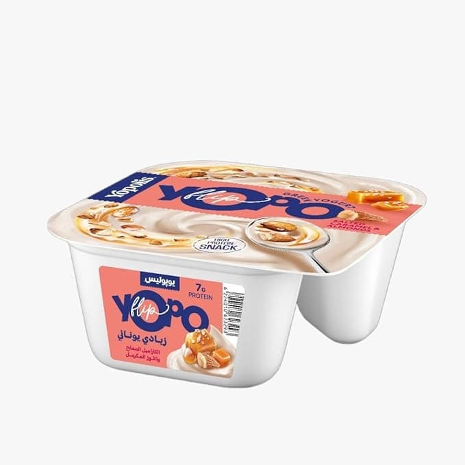 Yopolis Greek Yogurt Salted Caramel and Almonds 145 g