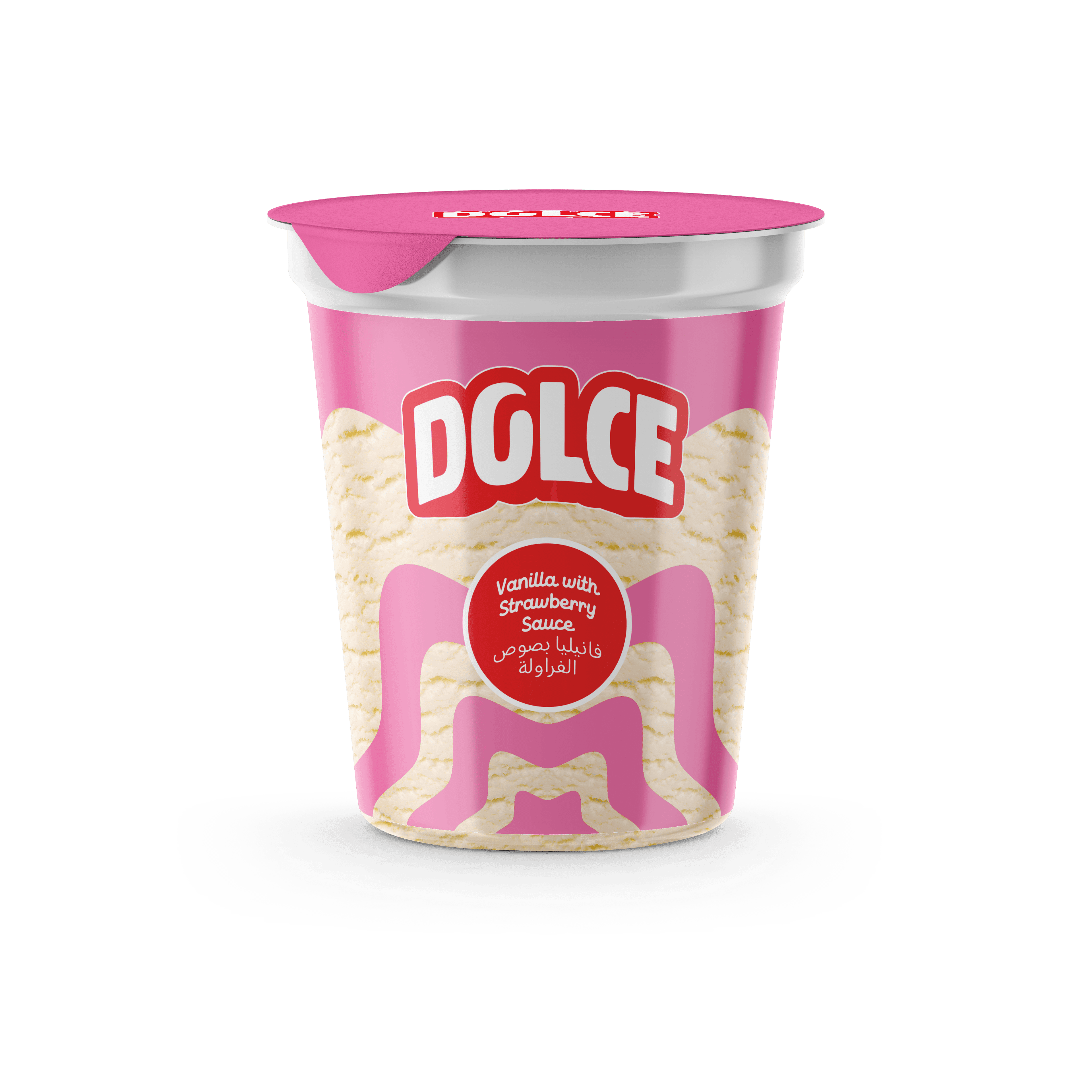 Dolce Cup Vanilla Strawberry Sauce 140ml