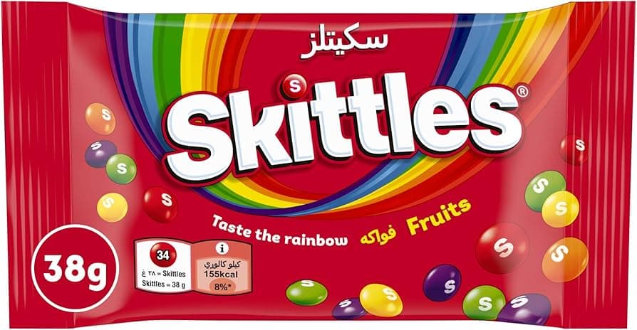Skittles Coated Chewy Lens Fruit 38gm