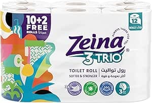 Zeina Toilet Paper Trio 12 Rolls