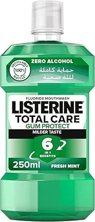 LISTERINE Mouthwash, Teeth & Gum Defence, Milder Taste, Soft Mint, 250m